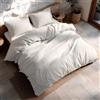 Gamusi Set di lenzuola con copripiumino GAMUSI, 100% cotone, grigio chiaro, 260 x 220 cm - Cotone 144 TC - Set di biancheria da letto morbido e traspirante - Chiusura con bottoni a pressione - Include 2 federe