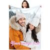 LMQJDZ Coperta Personalizzata- Cintura Con foto testo, festa del padre, festa della madre, famiglia, regali di San Valentino, (1 foto)