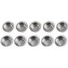 WheatThrive 12 bicchieri per candele in acciaio inossidabile, 5 x 5 x 1,7 cm, accessori per candele in vetro e cono, porta bordi a cupola in vero colore