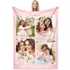 LMQJDZ Coperta Personalizzata- Cintura Con foto testo, festa del padre, festa della madre, famiglia, regali di San Valentino, (4 foto)