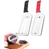 Uuxkgu Coltello Per Tagliare La Verza,affetta Cavolo Cappuccio,coltello Per Tagliare La Verza,coltello pelapatto,Affettatrice Da Cucina Per Cipolla,Trituratore Pelapatate Affetta Cipolla E Carota(2pcs)