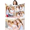 LMQJDZ Coperta Personalizzata- Cintura Con foto testo, festa del padre, festa della madre, famiglia, regali di San Valentino, (4 foto)