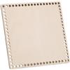Easnea Cesto in legno con fondo vuoto all'uncinetto, base in legno, base per lavori a maglia, base per borse e borse fai da te, forniture per tessitura, artigianato, quadrato, 20 cm