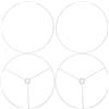 HOLIDYOYO 2 Set Supporti in Ferro per Paralumi E27, Facile da Installare, Design Moderno e Retrò, Adatti per Lampade da Tavolo da Terra di Colore Bianco