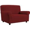 Corredocasa - Copripoltrona Copridivano Elasticizzati Millerighe,Disponibili in Vari Colori e in Diverse Misure,Facili da Adattare e Made in Italy, No Stiro. (Bordeaux, 1 Posto)