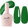 Imtiti Smalto per unghie verde smeraldo, 1 pezzo di smalto gel verde scuro, smalto gel UV LED, lunga durata, nail art manicure fai da te a casa per l'autunno e l'inverno (10 ML)