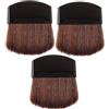KAILIKETIY Set Da 3 Pennelli Cosmetici Piccoli Per Trucco in Polvere Con Setole Morbide, Manico Corto in Plastica, Per Fard, Cipria e Ritocchi Quotidiani e Da Viaggio