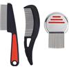 Yeenano Pettine Pidocchi e Lendini,3 PCS Pettinino Pidocchi Pettine Forfora Pettines Pettines Denti Stretti e Disintossicante per Cuoio Capelluto per Neonati Bambini Adulti e Animali Domestici