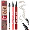 iMethod Confezione da 2 matite per sopracciglia - Eyebrow Pen con 4 punte precise e 2 punte per sopracciglia naturali, tratti simili a capelli per tutti i tipi di sopracciglia, bionda di lunga durata