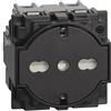BTICINO KG4140A16F - Presa Flat Standard Tedesco E Bipasso 10/16A 250 V Ac - Nero - Now