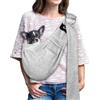 CUBY Borsa a tracolla per animali domestici, regolabile, borsa a tracolla per cani e gatti (grigio)