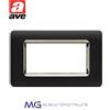 Ave 44PY04GTKC Placca tecnopolimero Grigio Tekla con cornice - 4 Mod