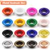 NONE 100 set 4mm occhielli in metallo anello passacavo con rondella multicolore per scarpe scrapbooking berretto da cintura etichette borsa vestiti fai da te lavorazione della pelle