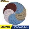 VIBRATITE 25 pezzi 6 pollici 150 mm floccaggio carta vetrata disco abrasivo con gancio e anello asciutto e bagnato 1000 /2000 /3000/4000 5000 grana per levigatura lucidatura