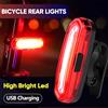 NONE Fanale posteriore per bici COB Luce posteriore per bicicletta con 6 modalità USB ricaricabile Mtb LED Lampada di coda di avvertimento Accessori per ciclismo