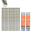 conboom 10 pezzi 0,5-3,2 mm punte elicoidali HSS set di punte da trapano in acciaio ad alta velocità micro utensili per legno con codolo cilindrico per trapani elettrici