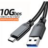 NONE Cavo USB 3.2 3.1 Gen2 10Gbps da USB-A a tipo C Cavo di trasferimento dati USB-C QC 3.0 Cavo di ricarica rapida da 60 W per cavo USB HUB SSD Box