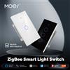 MOES Tuya ZigBee Interruttore della luce Pannello in vetro touch Filo neutro ignifugo richiesto Il telecomando funziona con Alexa Google Home
