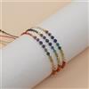 Go2boho Bracciale con perline Boho Protezione in pietra semipreziosa Perline di pietre preziose colorate Catena fatta a mano regolabile per regalo da donna