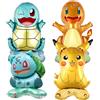 TAKARA TOMY 4 pezzi in piedi Pokemon palloncino cartone animato Pikachu Squirtle Bulbasaur figura Foil Ballon decorazione forniture regalo festa di compleanno per bambini