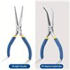 NONE Mini pinze ad ago da 2 pezzi da 6" con manici Comfort Grip, set di 2 pinze a becchi lunghi per l'artigianato fatto a mano