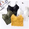 NONE Summer Women Lace Sexy Top Sun senza maniche Solid Tops reggiseno Bralette non imbottito Bustier Zipper Back Club Crop Tank Plus