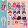 KIEKA 18 pezzi vestiti e accessori per bambole per bambole da 5,3 ''/13 cm 8 abiti alla moda 4 tute casual 3 costumi da bagno 3 mini articoli per laptop