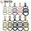 Meetee 2/3 Set 16-38mm Borsa Cinghia Aragosta Fibbia In Metallo Tri-glide Chiusura Per Tessitura Regolatore D Anello Collare Collare Pet Gancio Accessori Hardware