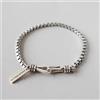 Ventfille Bracciale geometrico in argento sterling 925 con fascino semplice, accessori eleganti da donna, regalo per feste di compleanno, gioielli squisiti, spedizione gratuita