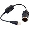 NONE 1pc 5V 2A USB A 12V Presa accendisigari USB Maschio a Femmina Accendisigari Adattatore Convertitore Accessori elettronici per auto