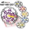NONE SNAIL Freno A Disco Rotore MTB Bicicletta Rotore Galleggiante Dissipazione del Calore 140/160mm rotore In Acciaio Inox 180/203mm Accessori Per Il Ciclismo
