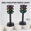 NONE 2 pz/set Semafori Giocattoli Classico Parcheggio Scena Modelli di Plastica Giocattolo Mini Bambini Apprendimento Precoce Educativo Puzzle Regali