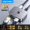 Vention HDMI 2.1 Splitter 8K 60Hz 4K120Hz Bi-Direction 2 in 1 uscita per TV Xiaomi Xbox PS4 5 Monitor compatibile HDMI Switcher HDMI