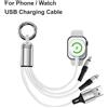 NONE Portachiavi 3 in 1 per iWatch/telefono Cavo di ricarica USB tipo C per iPhone 15 14 Ricarica wireless per Apple Watch Ultra SE/9/8/7/6