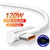 Resbyer Cavo di ricarica rapido USB Turbo originale da 120 W per Xiaomi mi 15 14 13 12 11 6A 67W tipo C cavo Redmi Note 10 9 8 7 Pro K70 Poco X6