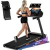 UMAY Tapis Roulant Salvaspazio con Inclinazione 15%, Tapis Roulant Elettrico 12KM/H, Tapirulan Pieghevole da Casa con Motore da 3.0 HP e Display LED, Carico Massimo 136KG