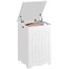 Yaheetech Mobiletto Portabiancheria da Bagno Cesto Sporco con Coperchio Armadietto Salvaspazio Organizzazione Bucato 39,5 × 39,5 × 61 cm