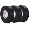 NONE Nastro isolante nero in PVC, adesivo impermeabile - Qualità professionale - 0,67 pollici x 15 piedi - Nastro isolante elettrico in vinile