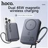 HOCO 20000mAh PD45W Banca di potere wireless a ricarica rapida per iPhone 16 15 con cavo USB C Batteria a ricarica rapida per Samsung S23 S25