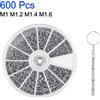 NONE 600 pezzi piccole viti dadi kit di riparazione per occhiali 12 dimensioni M1 M1.2 M1.4 M1.6 per orologi occhiali riparazione telefono Tornillos