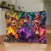 NONE 1 borsa per il trucco Vibrante Witch Tuest con illustrazione vibrante, custodia cosmetica da viaggio multifunzionale per articoli da toeletta