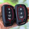 NONE Copertura della cassa chiave telecomando per auto in silicone 3/4 pulsanti per Hyundai Creta Ix35 Ix45 I10 I30 I40 Tucson Santa Fe Rena Sonata Elantra