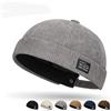 NONE Cappello casual senza visiera in velluto a coste per autunno e inverno, cappello yuppie personalizzato, cappello a forma di melone in velluto a righe per uomo e donna