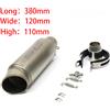 NONE Tubo Di Scarico Moto Universale Da 51mm, Tubo Di Scarico In Acciaio Inox, Adatto Per Z900 R3 R25 Mt07 Mt09 R1 Z400 Z650