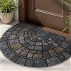 NONE Tappetino per porta semicircolare da 1 pezzo - Tappetino per ingresso semicircolare antiscivolo, tappetino per uso interno/esterno - Porta d'ingresso, patio, decorazioni per la casa