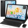 DOOGEE Tablet PC DOOGEE Tab E3 Max Android 15 con AI Gemini, Quattro Altoparlanti, Display 14'' 2.1K, 32GB (8+24) RAM, 256GB ROM, Batteria 13500mAh