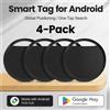 Peocke Set di 4 Localizzatori GPS Bluetooth Android Compatibili con l'App Google Find My per Chiavi, Bici, Animali Domestici, Smart Tag per Xiaomi Samsung OnePlus