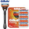 Gillette Lame da Rasoio Originali Gillette Fusion 5 per Uomo, 5 Strati, Testina di Rasatura Manuale di Sicurezza, Lame Anti-Frizione, Ricariche per Rasoio da Barba