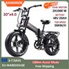 RANDRIDE Bicicletta Elettrica Randride YX20M-2, Doppio Motore 2000W, 48V 20Ah, Lunga Autonomia, Sospensione Completa, Pneumatici Fat da 20 Pollici, Pieghevole, E-Bike per Tutti i Terreni
