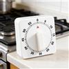 NONE Timer da Cucina Meccanico 60 Minuti, Conto alla Rovescia Visivo Senza Batteria, Allarme Rotante per Cucinare, Cuocere al Forno, Barbecue, Strumento da Cucina Domestica